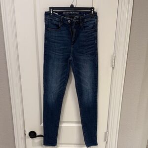 American Eagle Outfitters Women's Dark Blue Skinny Jeans